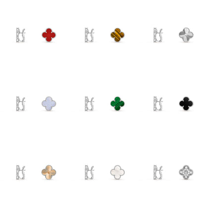 [OAK JURI]CLOVER SILVER 15MM MOP EARRINGS COLLECTION