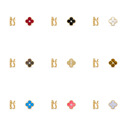 [OAK JURI]CLOVER 15MM MOP DIAMOND EARRINGS COLLECTION