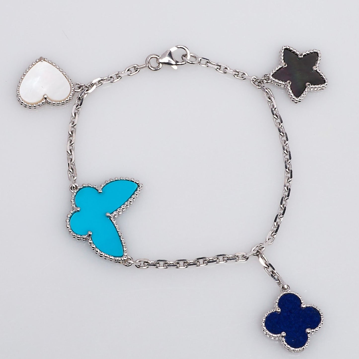 [OAK JURI]LUCKY SPRING SILVER BRACELET 4 MOTIF