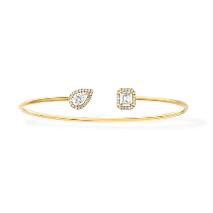 [OAK JURI]JONC FLEX MY TWIN TOI & MOI SILVER DIAMOND BRACELET