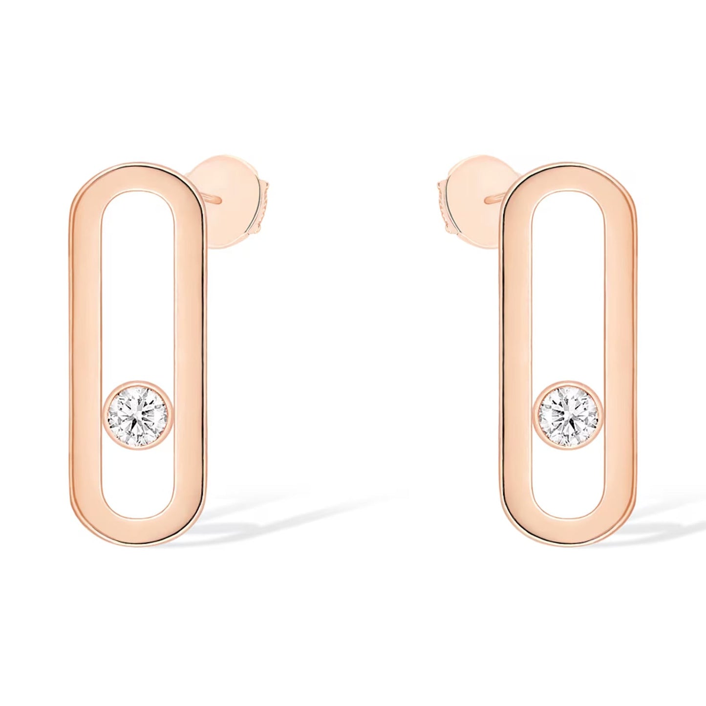 [OAK JURI]MOVE UNO SMALL 1 DIAMOND EARRINGS