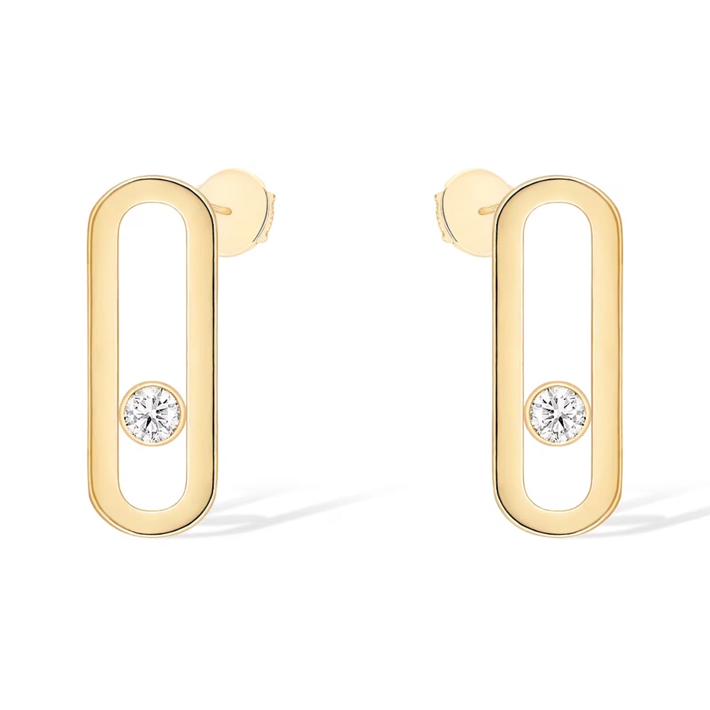 [OAK JURI]MOVE UNO SMALL 1 DIAMOND EARRINGS