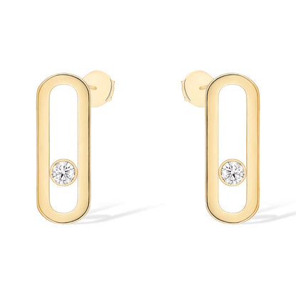 [OAK JURI]MOVE UNO SMALL 1 DIAMOND EARRINGS