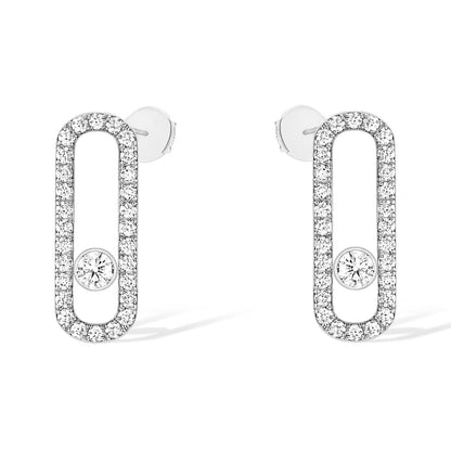 [OAK JURI]MOVE UNO STUD DIAMOND PAVED EARRINGS