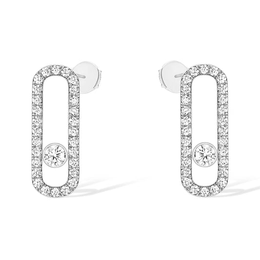 [OAK JURI]MOVE UNO STUD DIAMOND PAVED EARRINGS