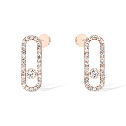 [OAK JURI]MOVE UNO STUD DIAMOND PAVED EARRINGS