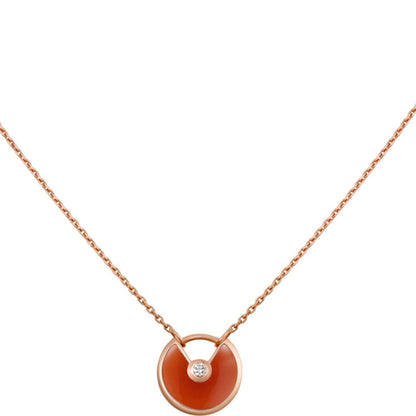 [OAK JURI]AMULETTE GOLD CARNELIAN ONYX NECKLACE