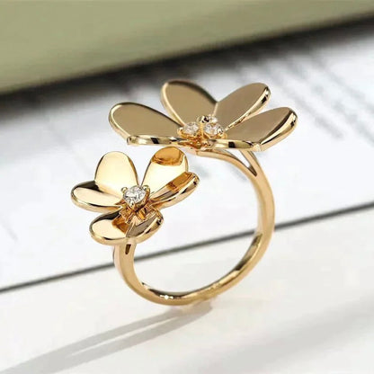 [OAK JURI]CLOVER COMOS GOLD DIAMOND RING