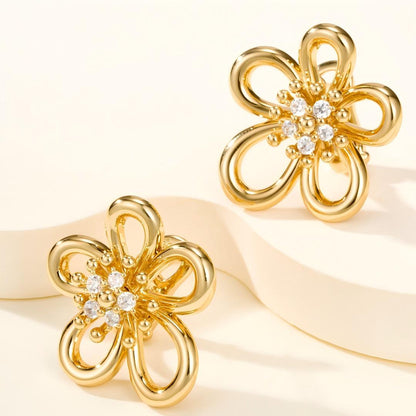 [OAK JURI] FLOWERLACE EARRING 5 DIAMONDS