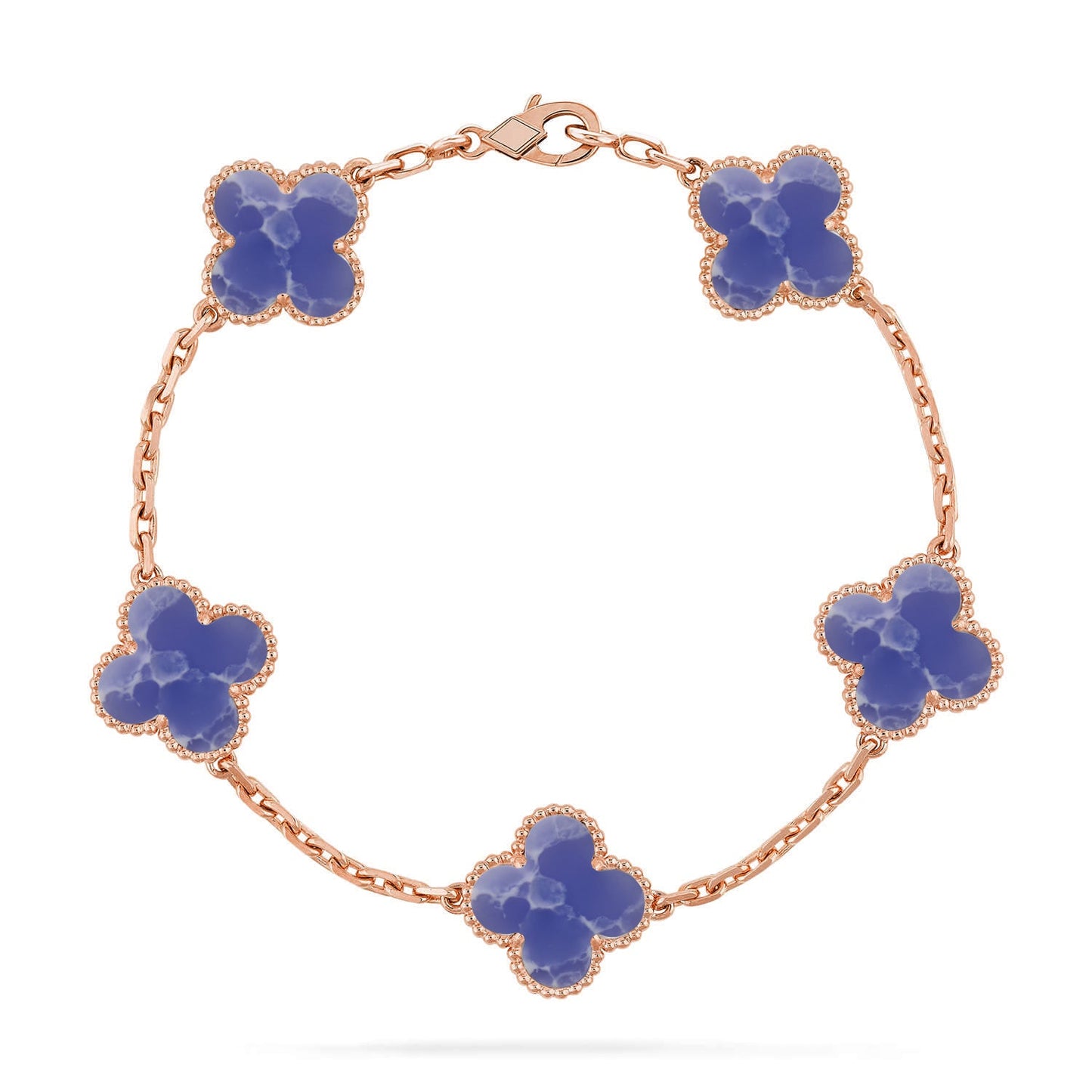 [OAK JURI]CLOVER 5 MOTIF BLUE VEINS BRACELET COLLECTION