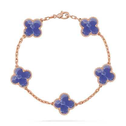 [OAK JURI]CLOVER 5 MOTIF BLUE VEINS BRACELET COLLECTION