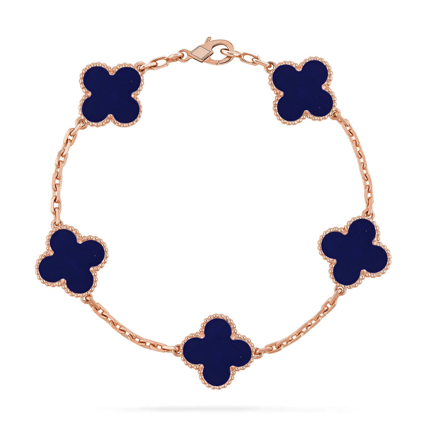 [OAK JURI]CLOVER 5 MOTIF LAPIS LAZULI BRACELET COLLECTION