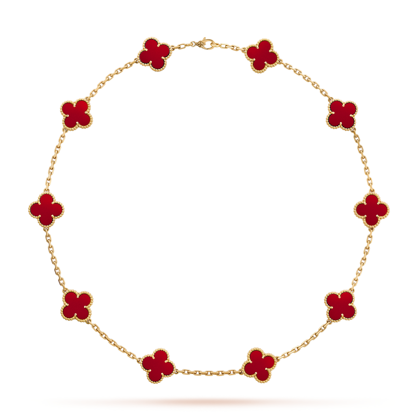 [OAK JURI]CLOVER 10 MOTIFS CARNELIAN NECKLACE
