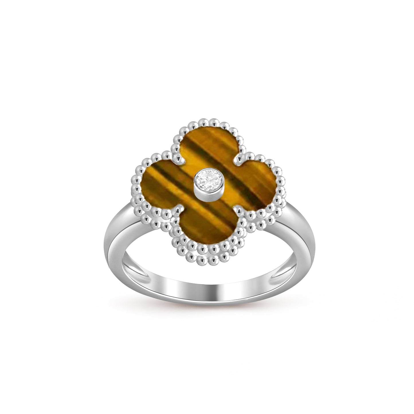 [OAK JURI]CLOVER SILVER DIOMND RING COLLECTION