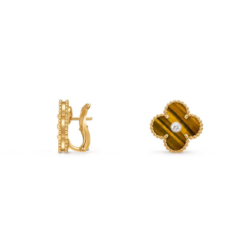 [OAK JURI]CLOVER 15MM MOP DIAMOND EARRINGS COLLECTION