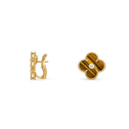 [OAK JURI]CLOVER 15MM MOP DIAMOND EARRINGS COLLECTION