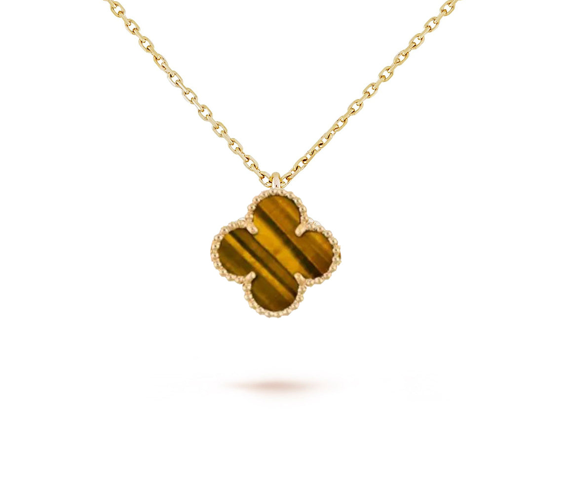 [OAK JURI]CLOVER MINI 9.5MM CARNELIANS NECKLACE COLLECTION