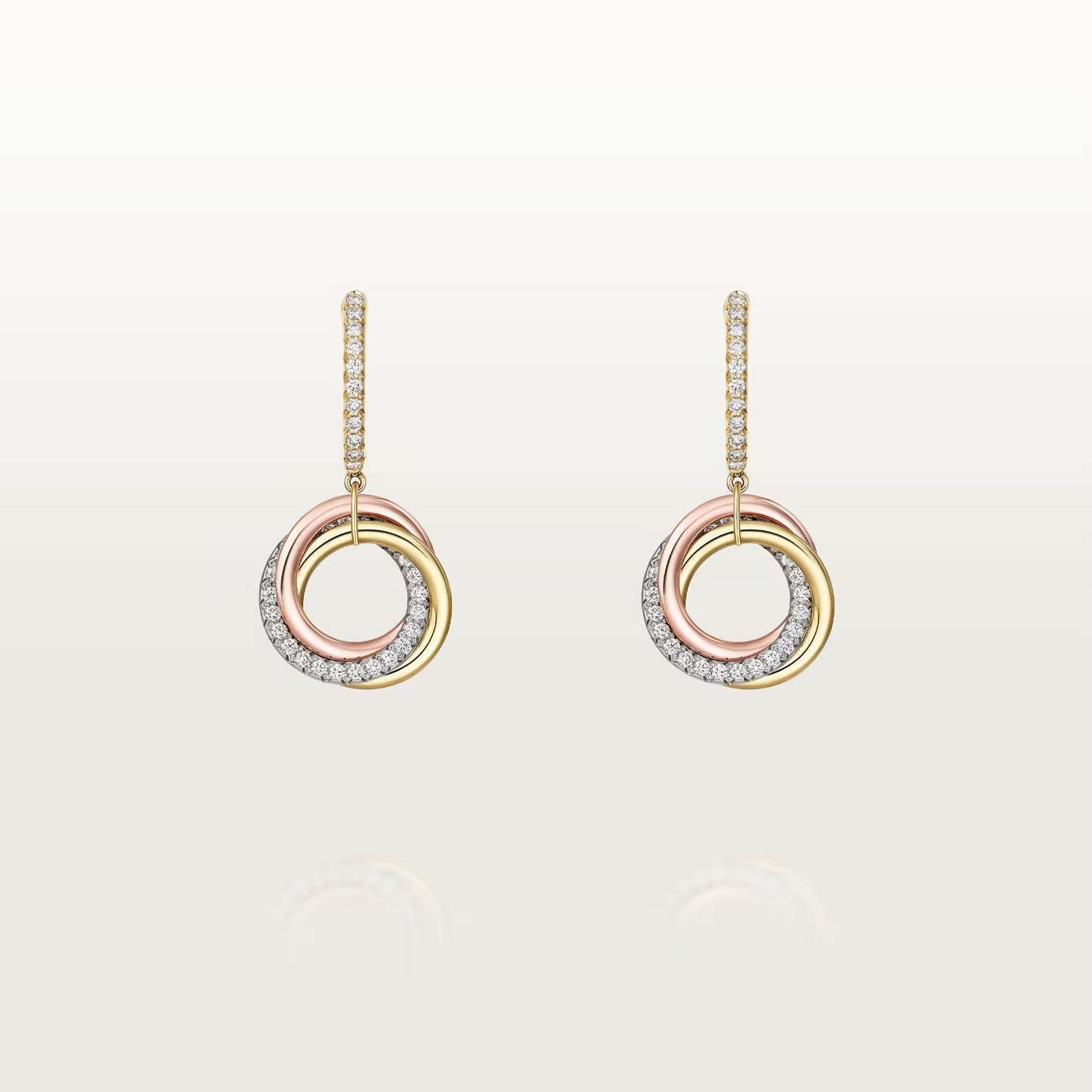 [OAK JURI]TRINITY HALF DIAMOND  EARRINGS