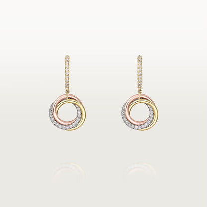 [OAK JURI]TRINITY HALF DIAMOND  EARRINGS
