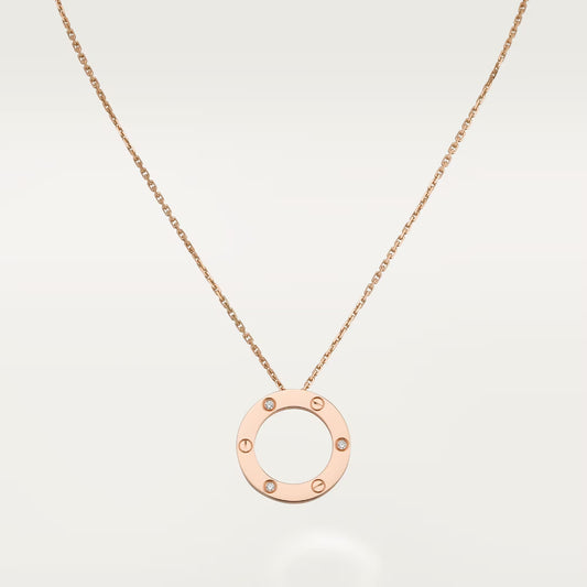 [OAK JURI]LOVE NECKLACE 16MM 3 DIAMONDS