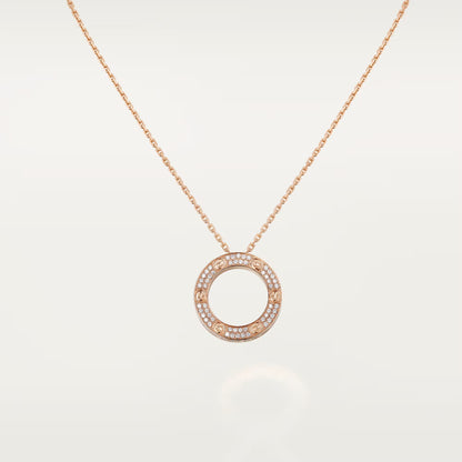 [OAK JURI]LOVE NECKLACE 16MM  FULL DIAMOND