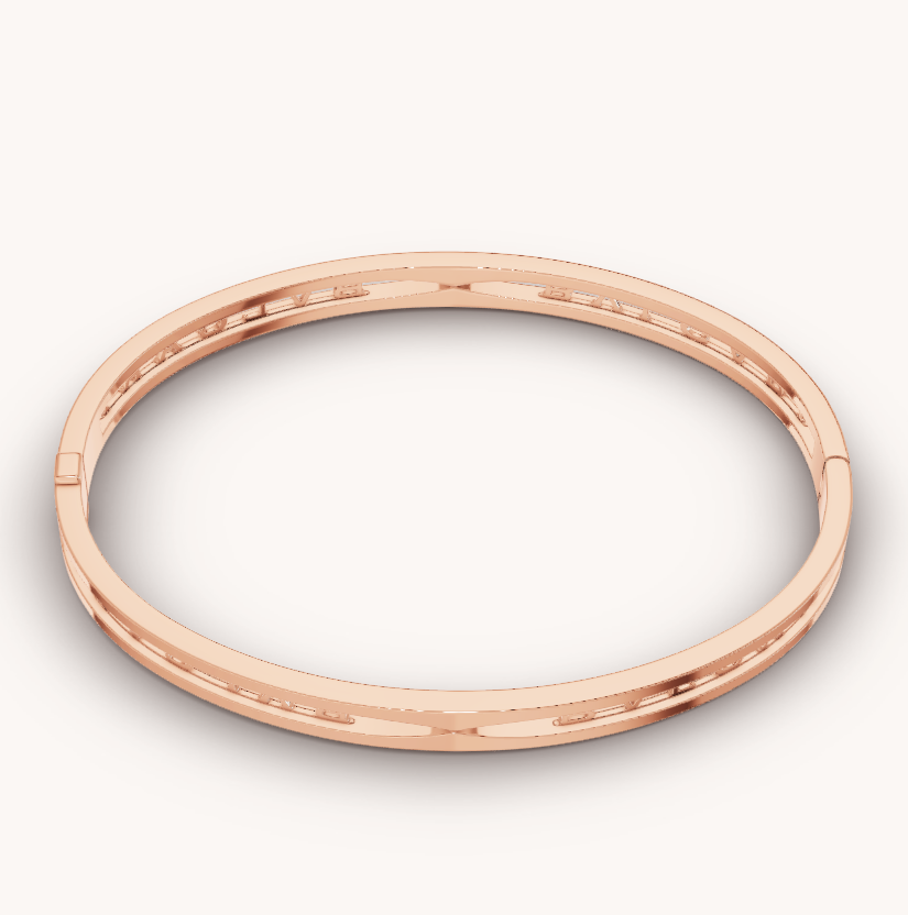[OAK JURI]ZERO 1 SPIRAL LOGO PINK GOLD BRACELET