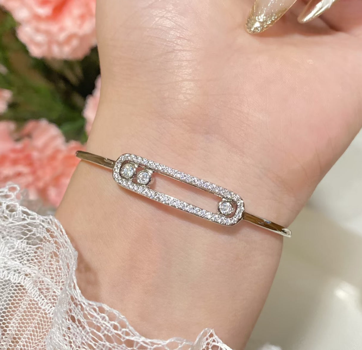 [OAK JURI]Move Pavé Diamond Bangle Bracelet M