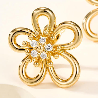 [OAK JURI] FLOWERLACE EARRING 5 DIAMONDS