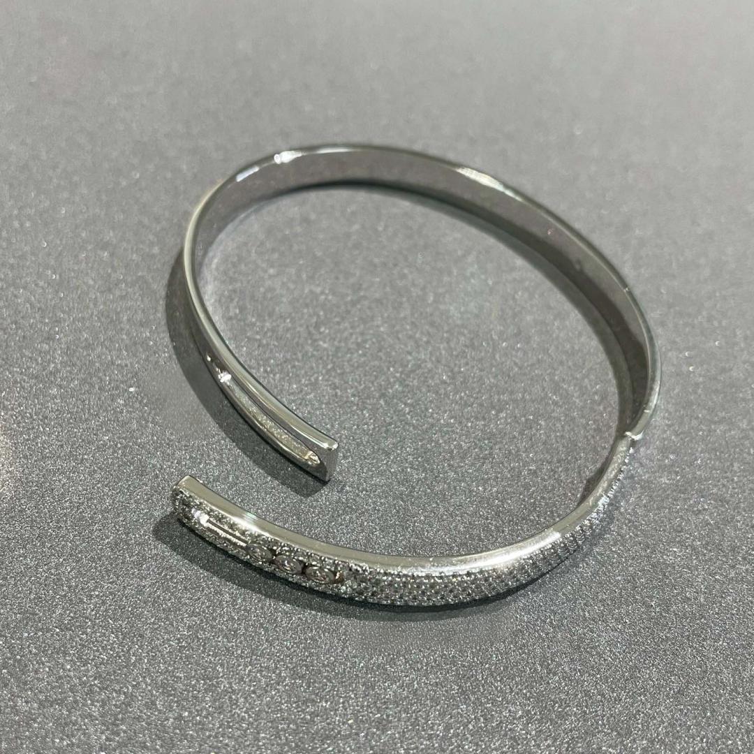 [OAK JURI]Move Noa Rose Gold Pavé Diamond Bangle Bracelet