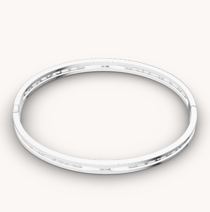 [OAK JURI]ZERO 1 SPIRAL LOGO SILVER BRACELET