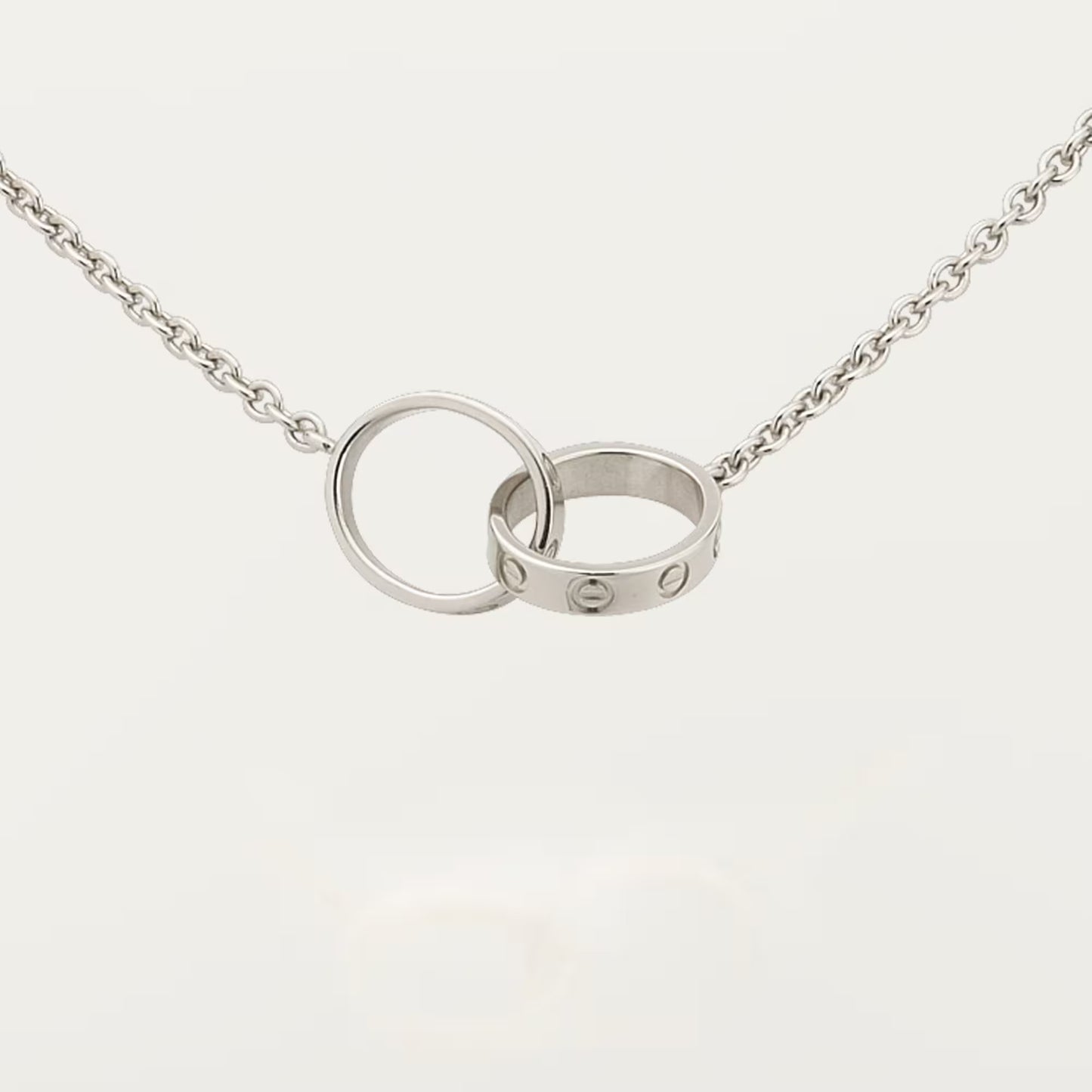 [OAK JURI]LOVE DOUBLE RING NECKLACE