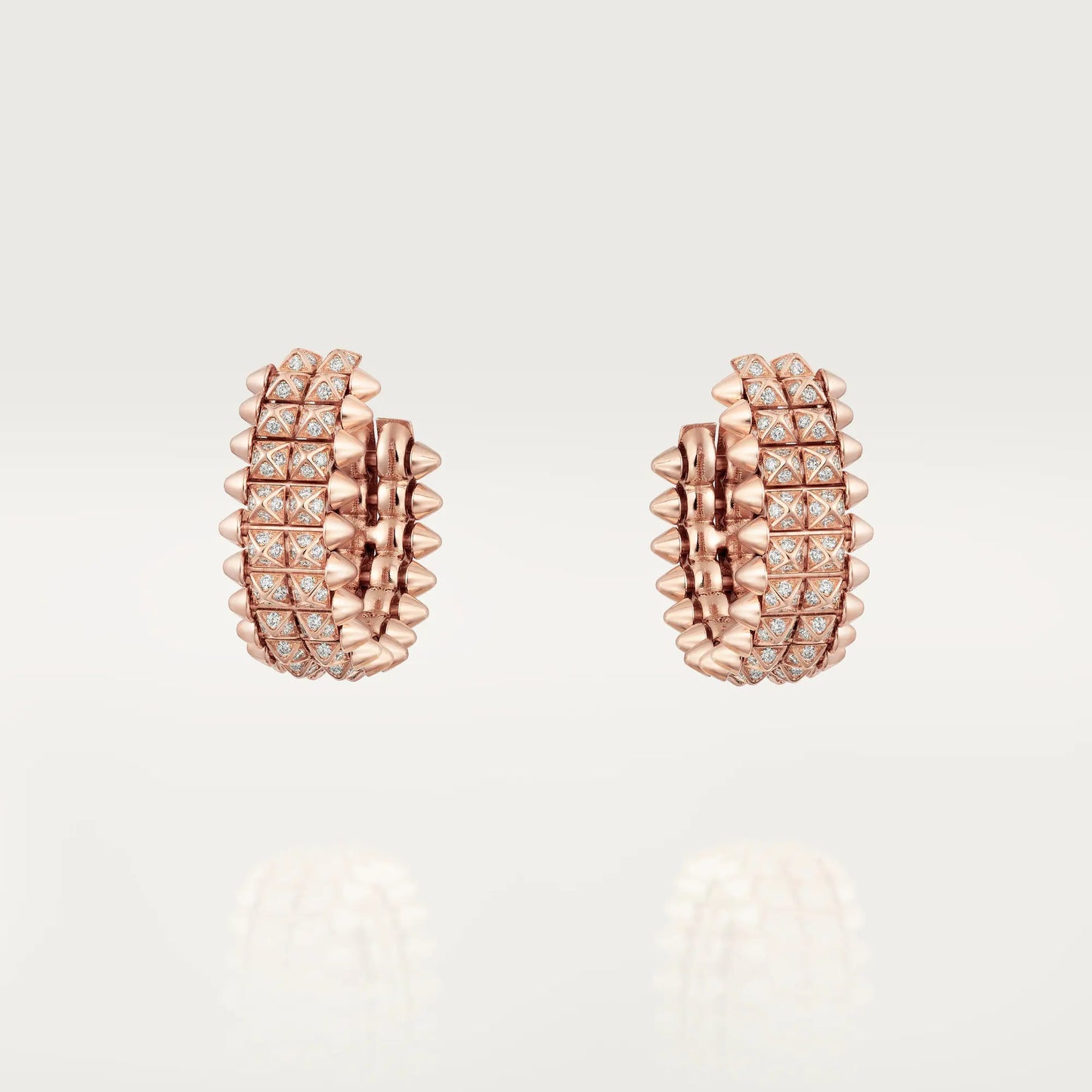 [OAK JURI]CLASH 9.2MM FULL DIAMOND DOUBLE ROW EARRINGS