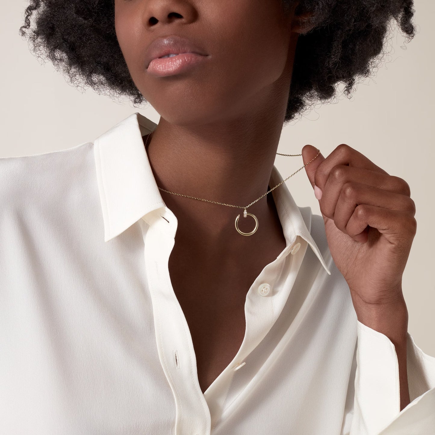 [OAK JURI]JUSTE NECKLACE HALF DIAMOND