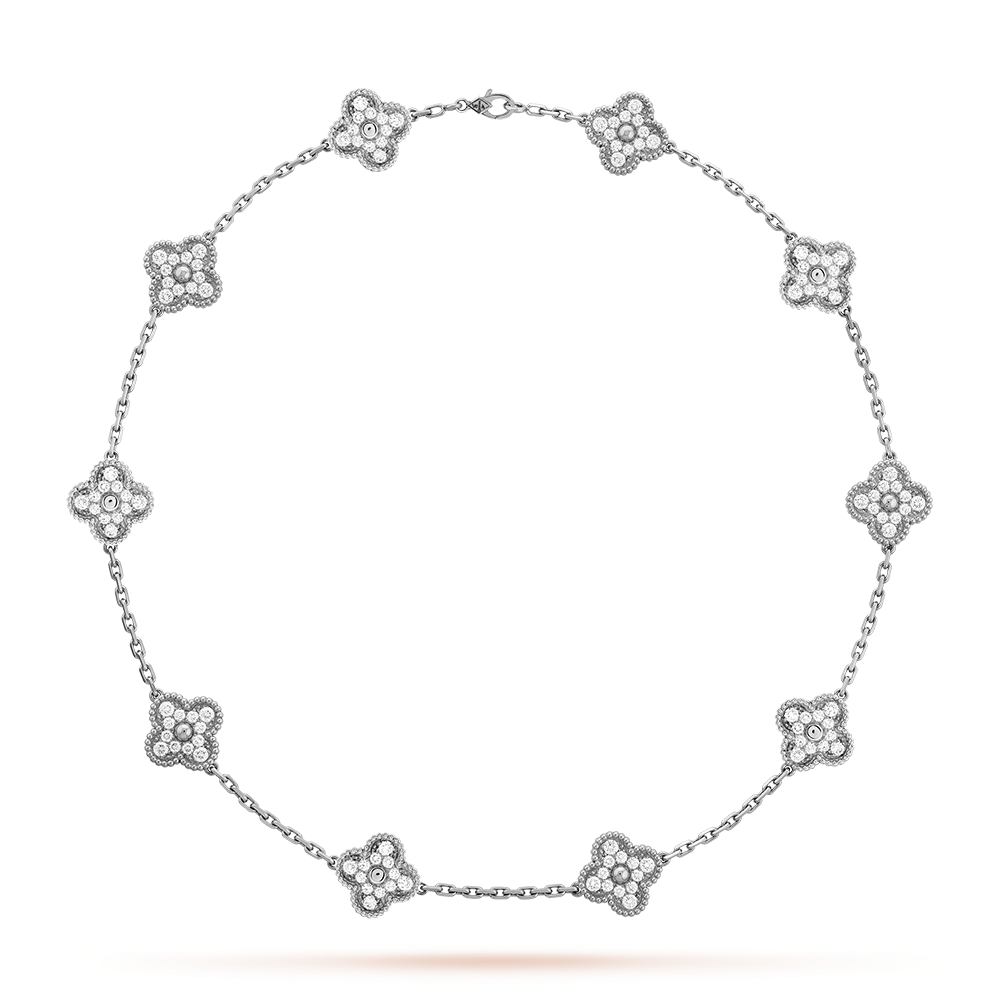 [OAK JURI]CLOVER 10 MOTIFS DIAMOND NECKLACE