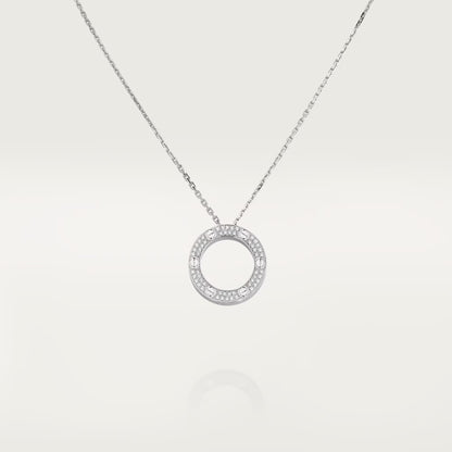 [OAK JURI]LOVE NECKLACE 16MM  FULL DIAMOND