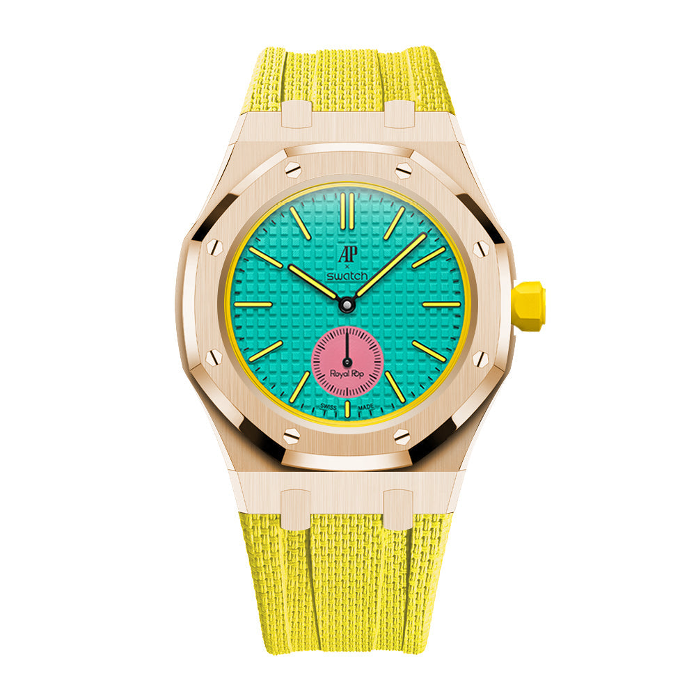 Steel Case & Fluoroelastomer Strap Full‑wrap Embedded Watch Band