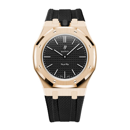 Steel Case & Fluoroelastomer Strap Full‑wrap Embedded Watch Band