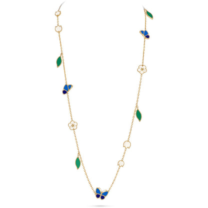 [OAK JURI]LUCKY SPRING BUTTERFLY 15 FLOWER NECKLACE