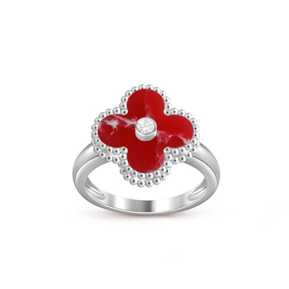 [OAK JURI]CLOVER SILVER DIOMND RING COLLECTION