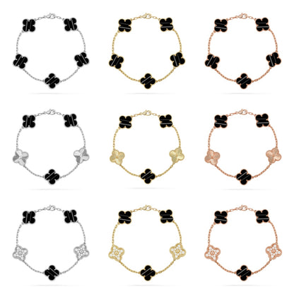 [OAK JURI] CLOVER 5 MOTIF PULSAR STONE BRACELET COLLECTION
