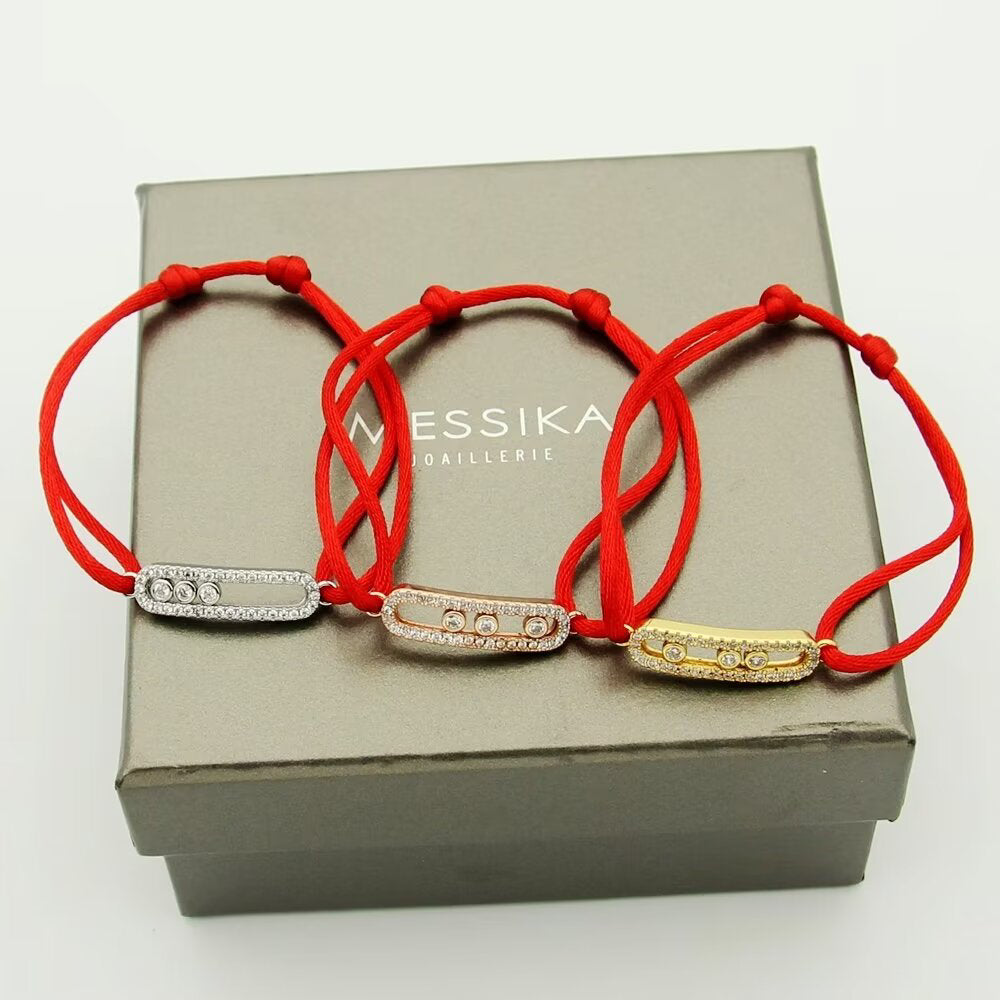[OAK JURI]Messika Care(s) pink cord pavé bracelet