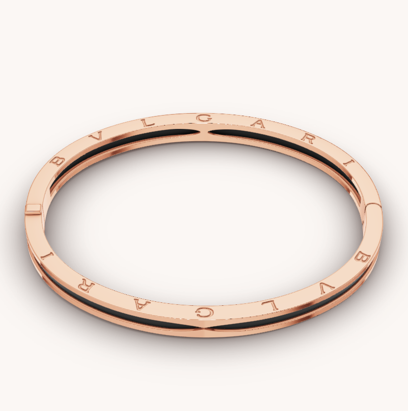 [OAK JURI]ZERO 1 PINK GOLD WITH BLACK CERAMIC BRACELET