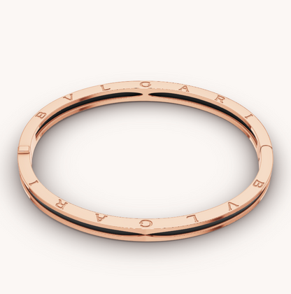 [OAK JURI]ZERO 1 PINK GOLD WITH BLACK CERAMIC BRACELET