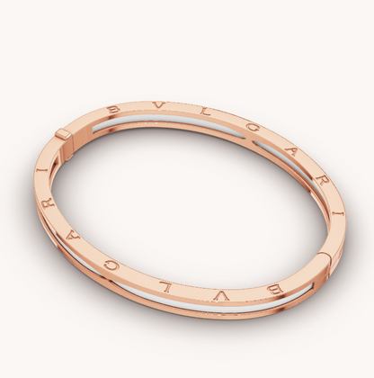 [OAK JURI]ZERO 1 PINK GOLD WITH WHITE CERAMIC BRACELET