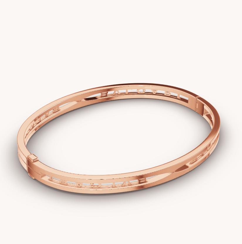 [OAK JURI]ZERO 1 SPIRAL LOGO PINK GOLD BRACELET
