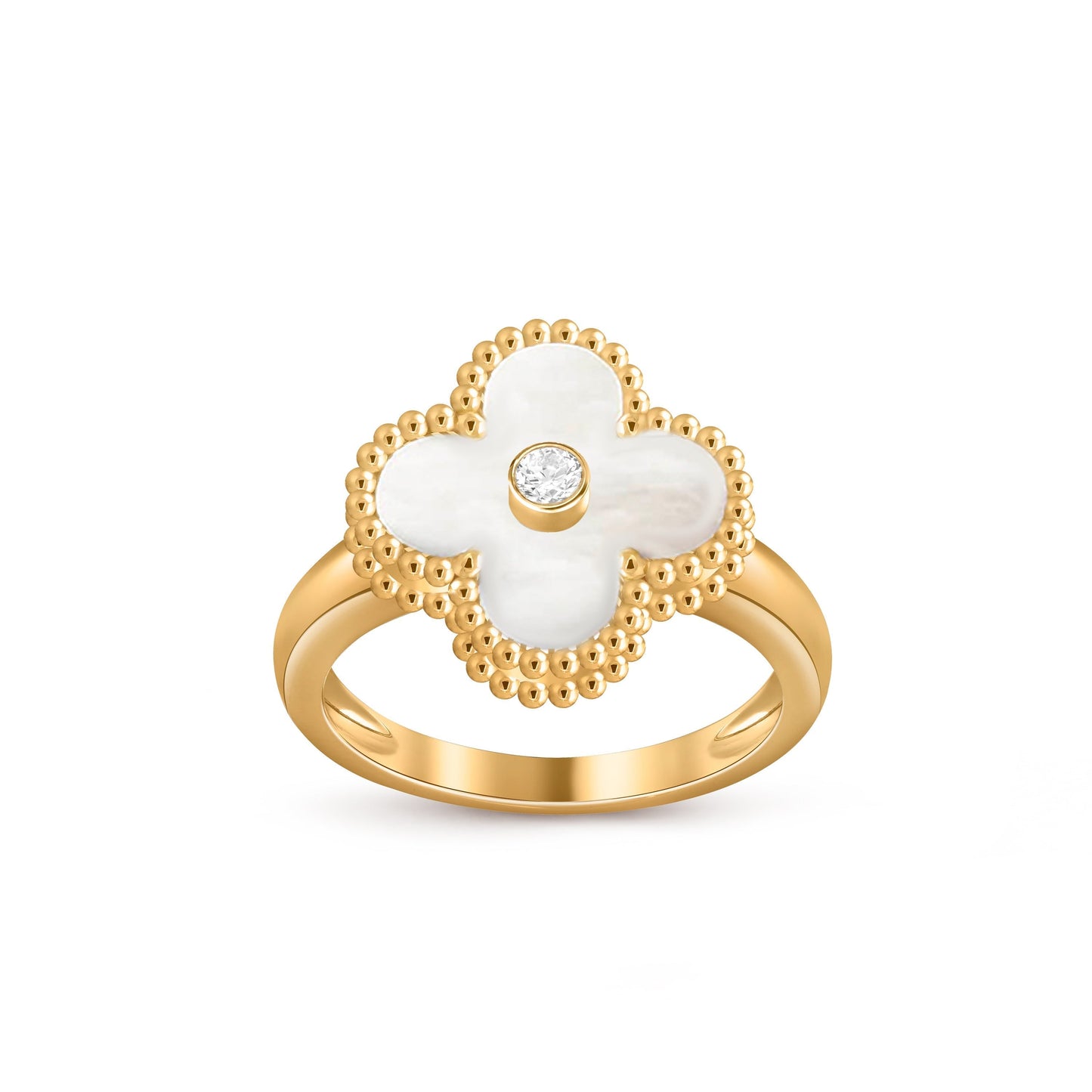 [OAK JURI]CLOVER DIAMOND RING GOLD COLLECTION