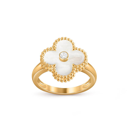 [OAK JURI]CLOVER DIAMOND RING GOLD COLLECTION