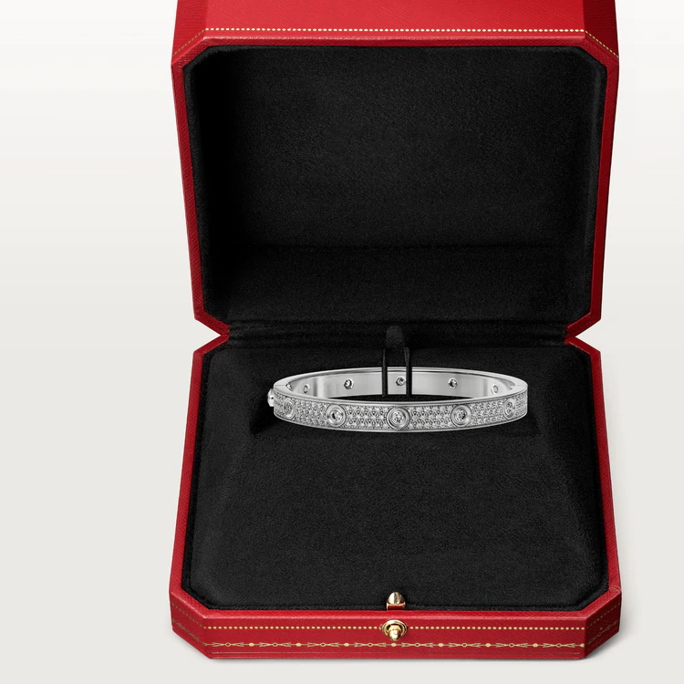 [OAK JURI]LOVE BRACELET 6.1MM DIAMOND-PAVED 10 BIG DIAMONDS