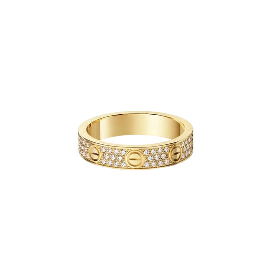 [OAK JURI]LOVE RING 4.0MM DIAMOND PAVED