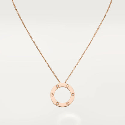[OAK JURI]LOVE NECKLACE 16MM 3 DIAMONDS